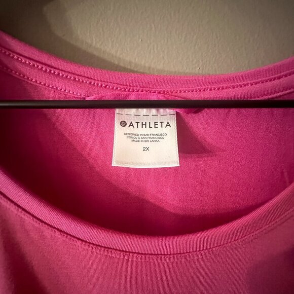 Women's Plus 2X NWT Athleta Air Out Cinch Pink Tank Lightweight Soft - Picture 7 of 12